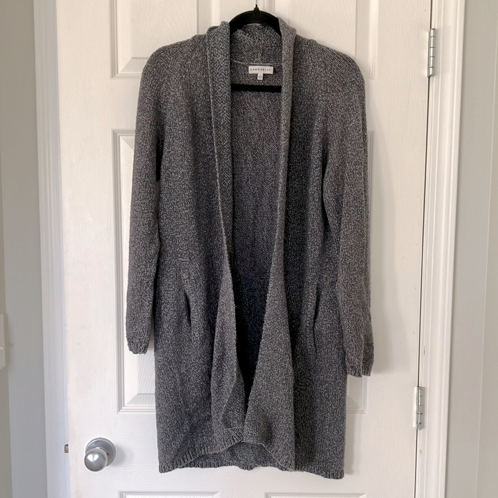 Long knit cardigan